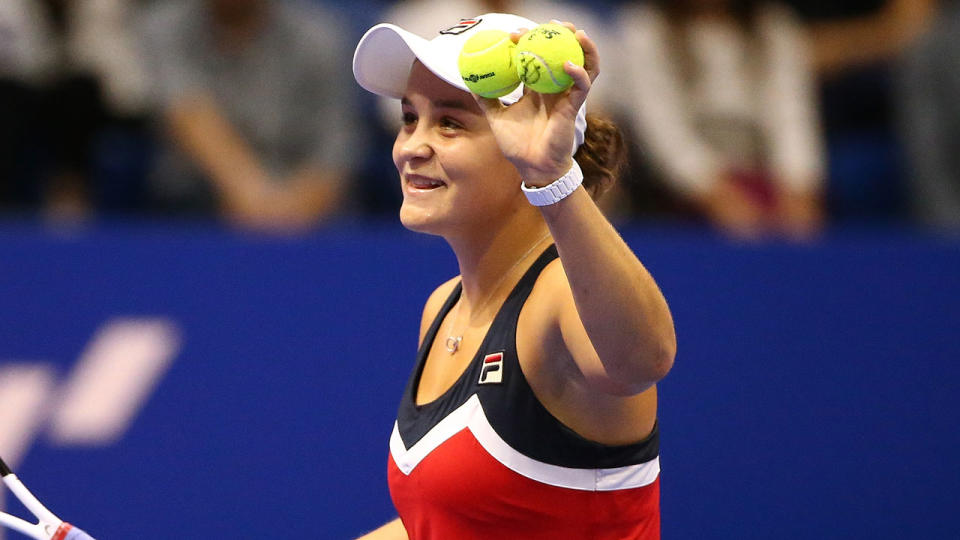 Ash Barty has upset Angelique Kerber in China. Pic: Getty