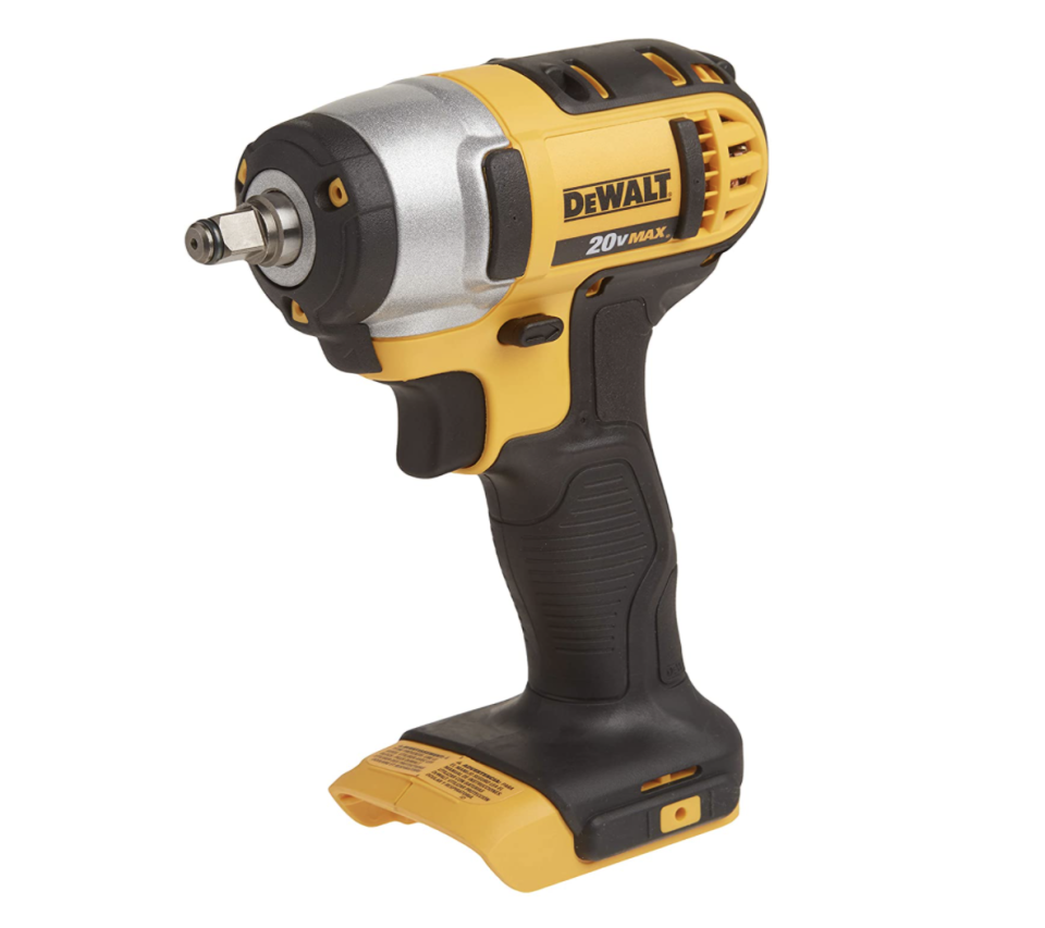 black, yellow, and steel DEWALT DCF883B 20-volt Max Lithium Ion 3/8-Inch Impact Wrench 