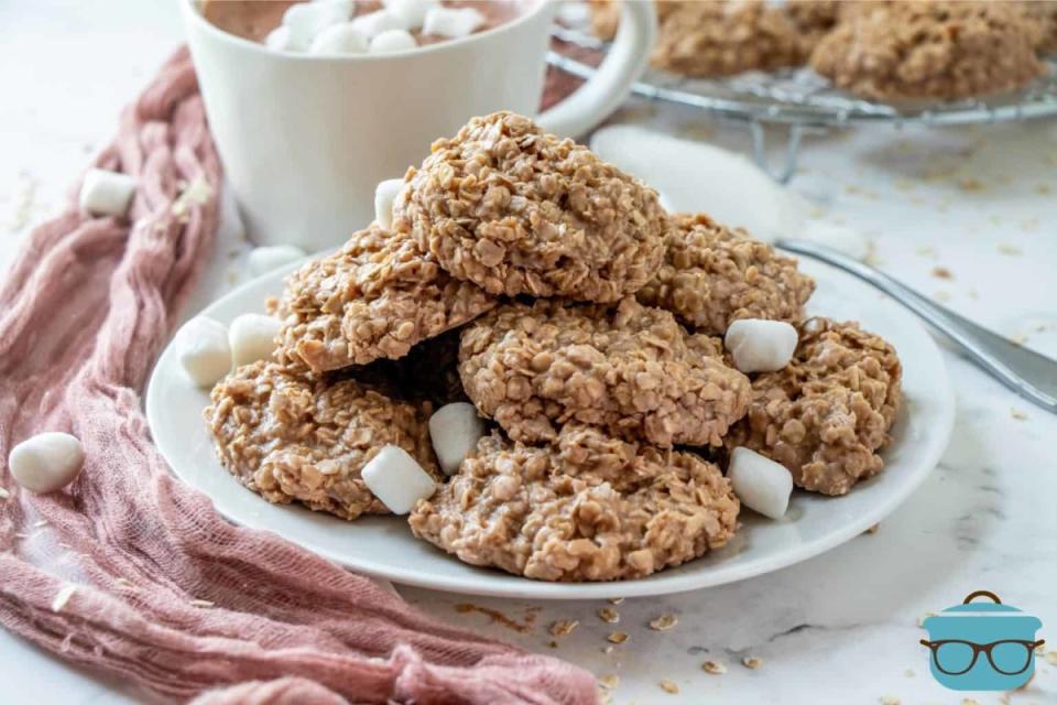 <p>The Country Cook</p><p>These taste like a warm hot cup of cocoa in each bite. </p><p><strong>Get the recipe: <a href="https://www.thecountrycook.net/hot-chocolate-no-bake-cookies-recipe/" rel="nofollow noopener" target="_blank" data-ylk="slk:Hot Chocolate No Bake Cookies;elm:context_link;itc:0;sec:content-canvas" class="link ">Hot Chocolate No Bake Cookies</a></strong></p>