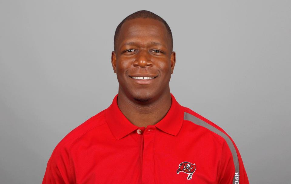 TAMPA, FL - CIRCA 2011: In this handout image provided by the NFL, Raheem Morris of the Tampa Bay Buccaneers poses for his NFL headshot circa 2011 in Tampa, Florida. (Photo by NFL via Getty Images)