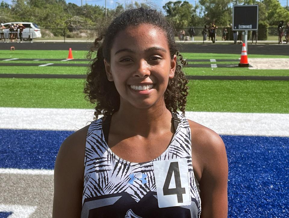 North Port High freshman Malia Hambrick finished second in the Class 4A 800-meter run Saturday at the FHSAA Track and Field Championships at Hodges Stadium on the campus of the University of North Florida.