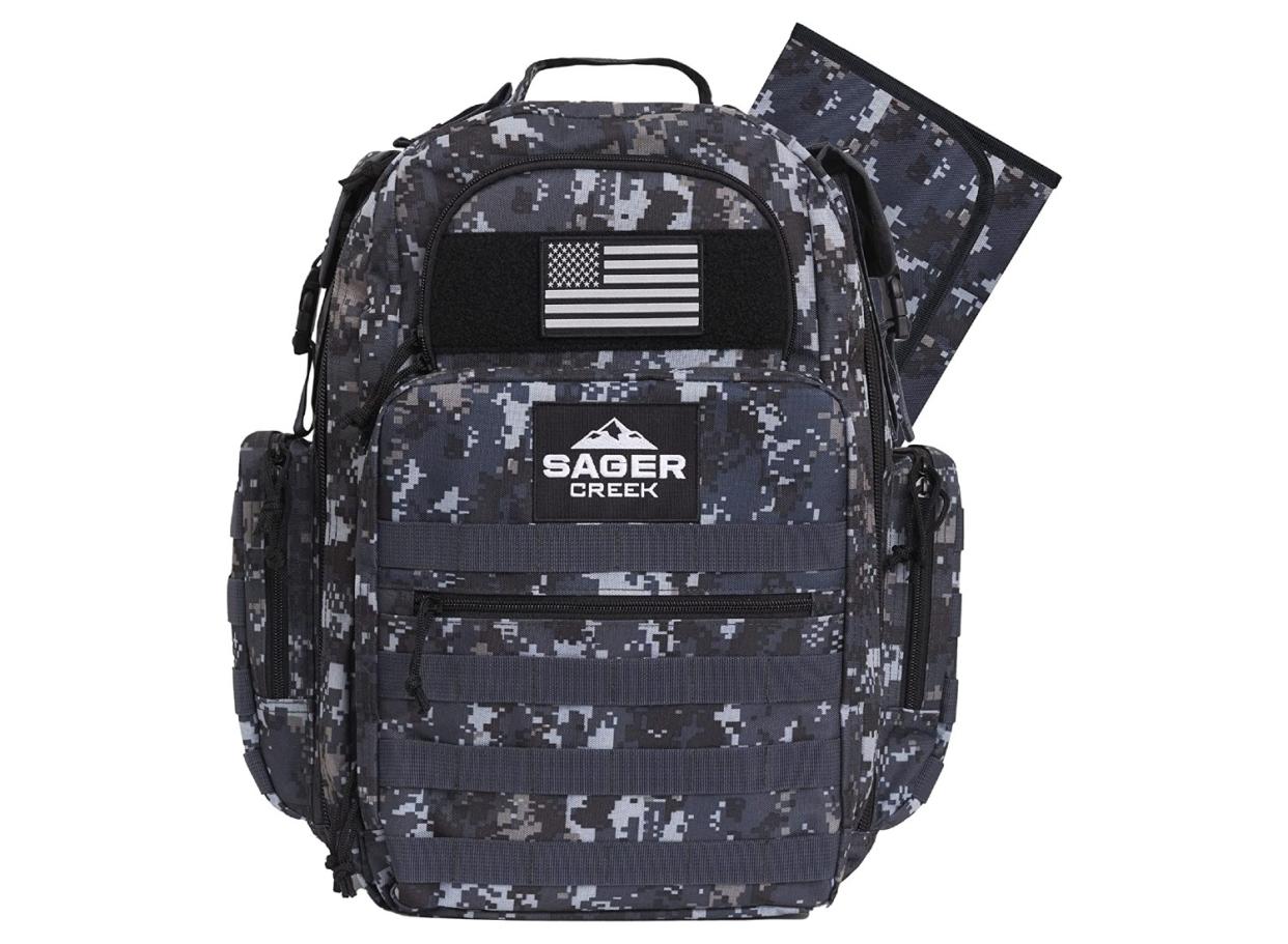 This tactical, military-grade is sure to last from cradle to college. (Source: Amazon)
