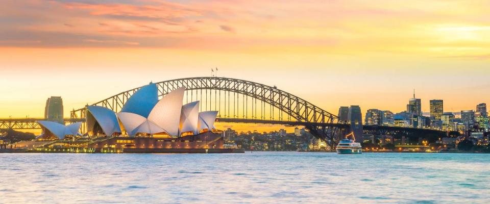 Sydney Australia skyline  with opera house in view