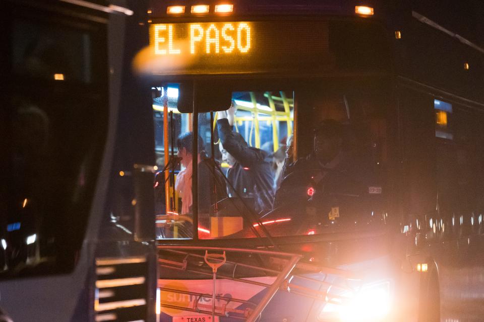 Shoppers who were inside Cielo Vista Mall during the shooting were taken to be reunited with family members at Burges High School on Wednesday.