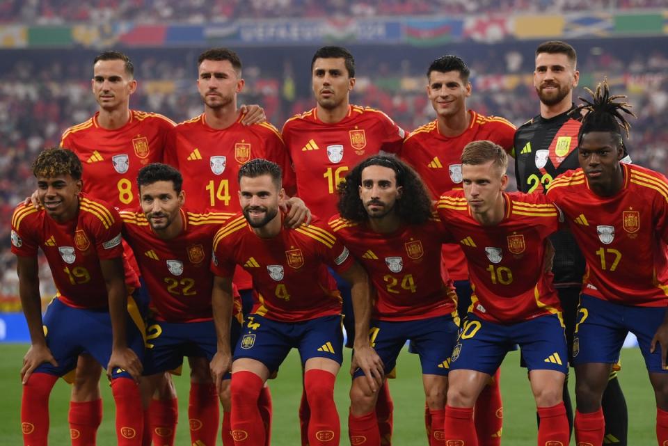 Spain’s  squad are preparing for their first final (Getty)