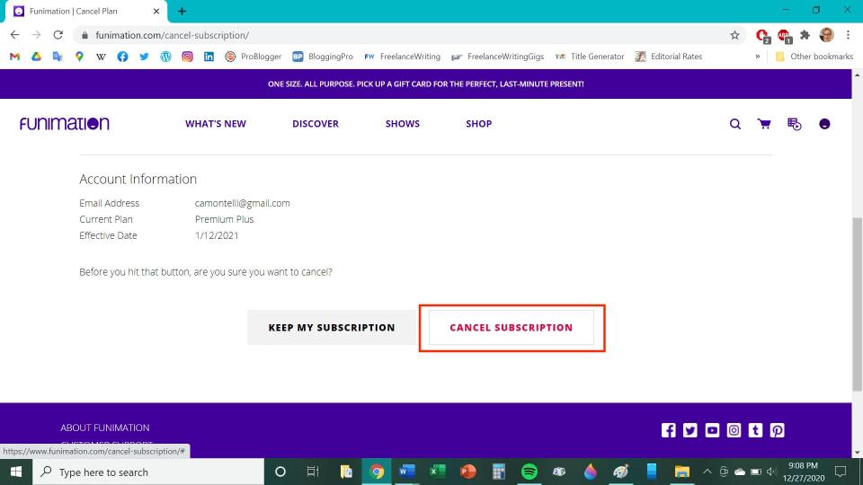 12 28 How to cancel Funimation subscription   5