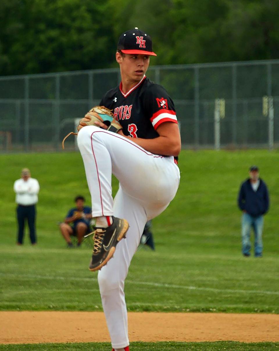 North Hagerstown's Mac Stiffler struck out 11 over 5 2/3 innings in the Hubs' 7-6 victory over Thomas Johnson in the Maryland Class 3A West Region I championship game Tuesday.