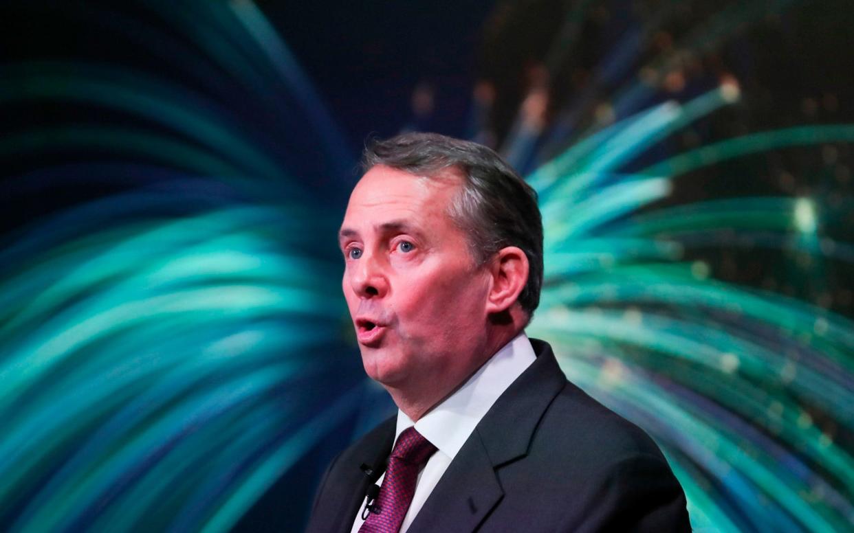 Liam Fox, the international trade secretary, is one of the last Western officials scheduled to attend  - AFP