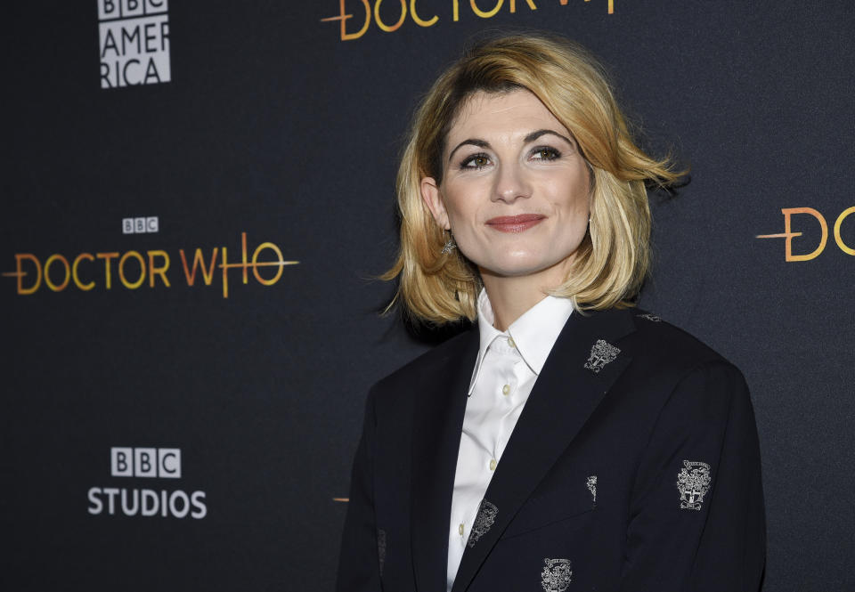 British actor Jodie Whittaker attends a special screening of BBC America's &quot;Doctor Who&quot; at the Paley Center for Media on Sunday, Jan. 5, 2020, in New York. (Photo by Evan Agostini/Invision/AP)