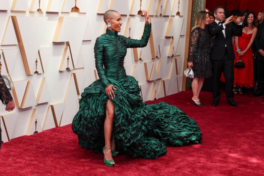 HOLLYWOOD, CALIFORNIA - MARCH 27: Jada Pinkett attends the 94th Oscars at the Dolby Theatre in Hollywood, California on March 27, 2022. (Jay L. Clendenin / Los Angeles Times)