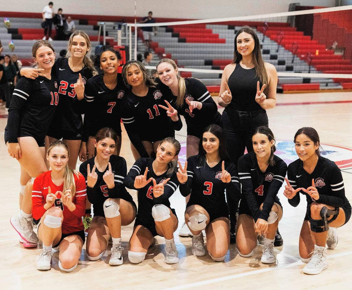 The Miami Beach Senior High School girls’ volleyball team.