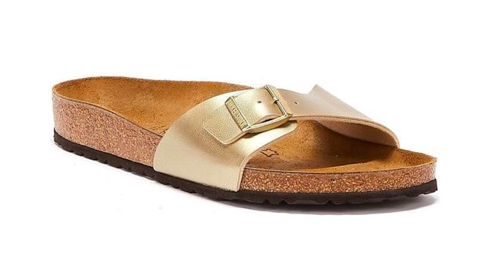 Sandales Birkenstock Madrid dorées (Cdiscount)