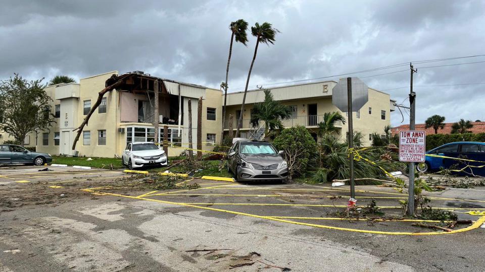 An EF-2 tornado struck Delray Beach, Florida, as Hurricane Ian began its approach to Florida's west coast on Tuesday, Sept. 27, 2022.