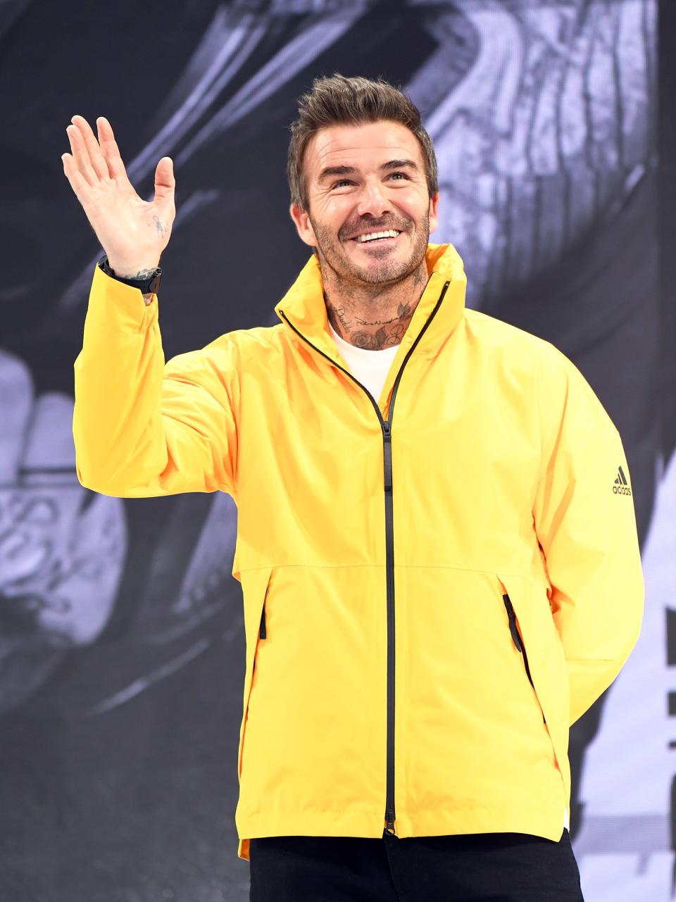 Longtime Adidas partner David Beckham celebrates the brand’s 70th anniversary in Seoul, South Korea on Wednesday.