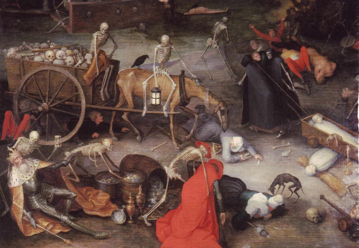 ¡El triunfo de la Muerte', de Jan Brueghel. <a href="https://commons.wikimedia.org/wiki/File:Jan_Brueghel_Triumph_des_Todes.jpg" rel="nofollow noopener" target="_blank" data-ylk="slk:Wikimedia Commons;elm:context_link;itc:0;sec:content-canvas" class="link ">Wikimedia Commons</a>