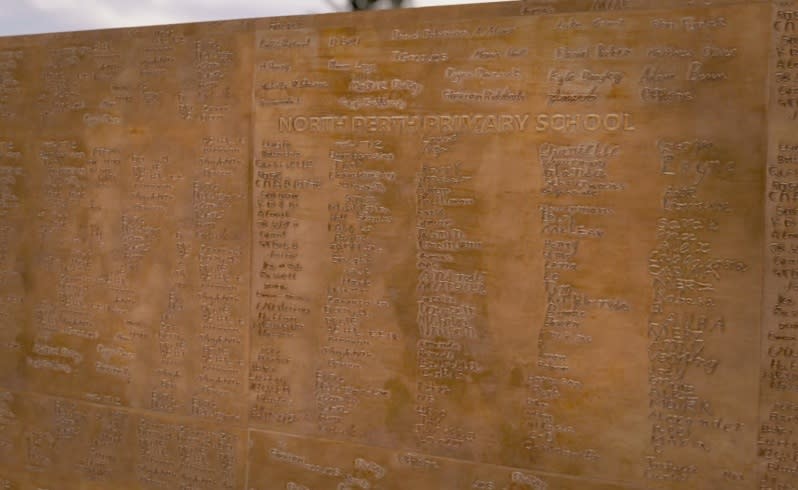 examples of the signatures on the elizabeth quay artwork.