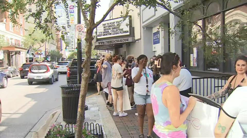 A pro-choice rally is underway in Orlando.