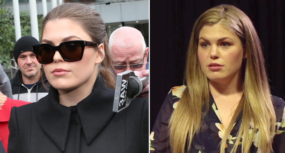 Belle Gibson has had her Melbourne home raided after she refused to pay a more than $500,000 fine. Source: AAP