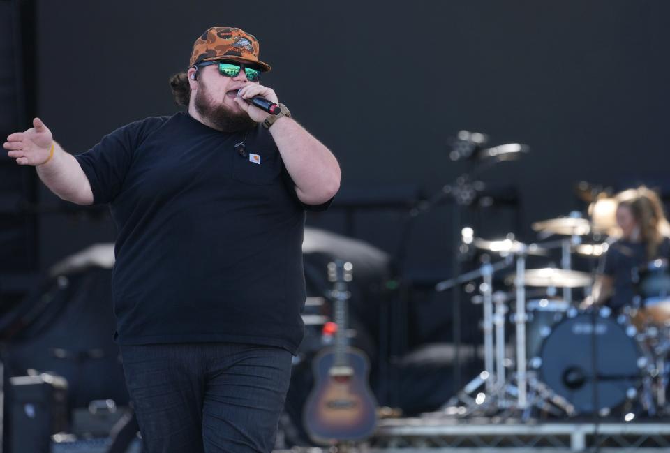 Shane Profitt performs at Country Thunder music festival near Florence on April 13, 2023.