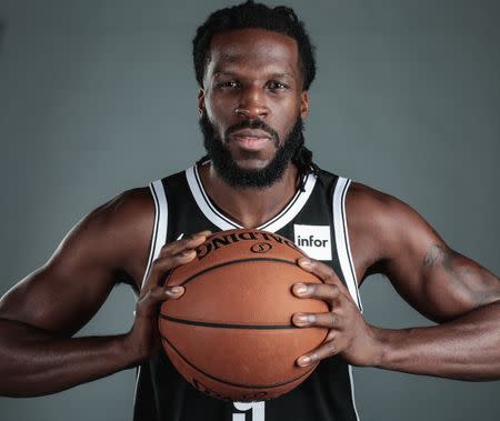 FILE PHOTO: Sep 24, 2018; Brooklyn, NY, USA; Brooklyn Nets forward DeMarre Carroll (9) poses for a portrait during media day at HSS Training Center. Mandatory Credit: Nicole Sweet-USA TODAY Sports