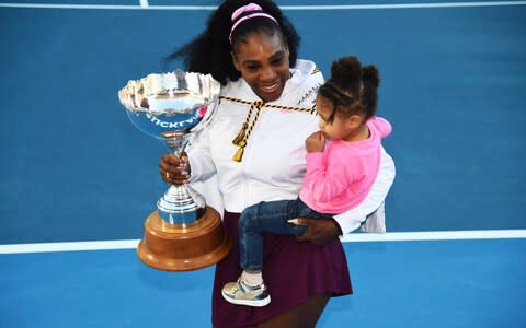 Serena Williams won her first title since becoming a mother in Auckland in the build up to the Australian Open - Credit: AP