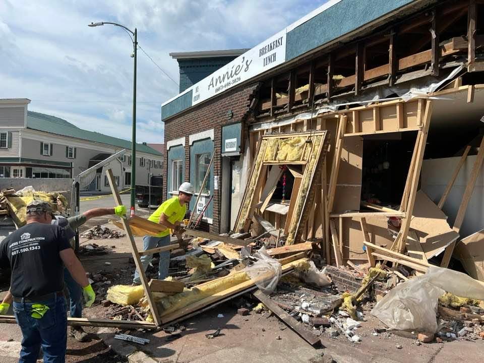 Cleanup is underway this week at Annie's Restaurant, a staple in the Village of Canisteo that suffered extensive damage when a motorist struck the building in the early morning hours Monday.