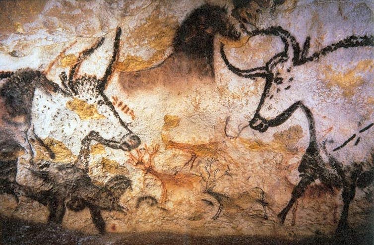 <span class="caption">Humans hunted wild cattle, horses, and deer in France 17,000 years ago.</span> <span class="attribution"><span class="source">Wikipedia</span></span>