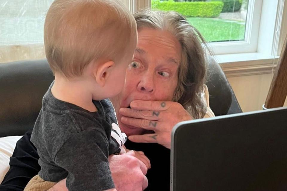 <p>Sharon Osbourne Instagram</p> Ozzy Osbourne & Grandson Sidney share a sweet moment 