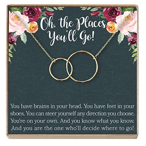 Dear Ava 'Oh, the Place You'll Go!' Graduation Necklace (Amazon / Amazon)