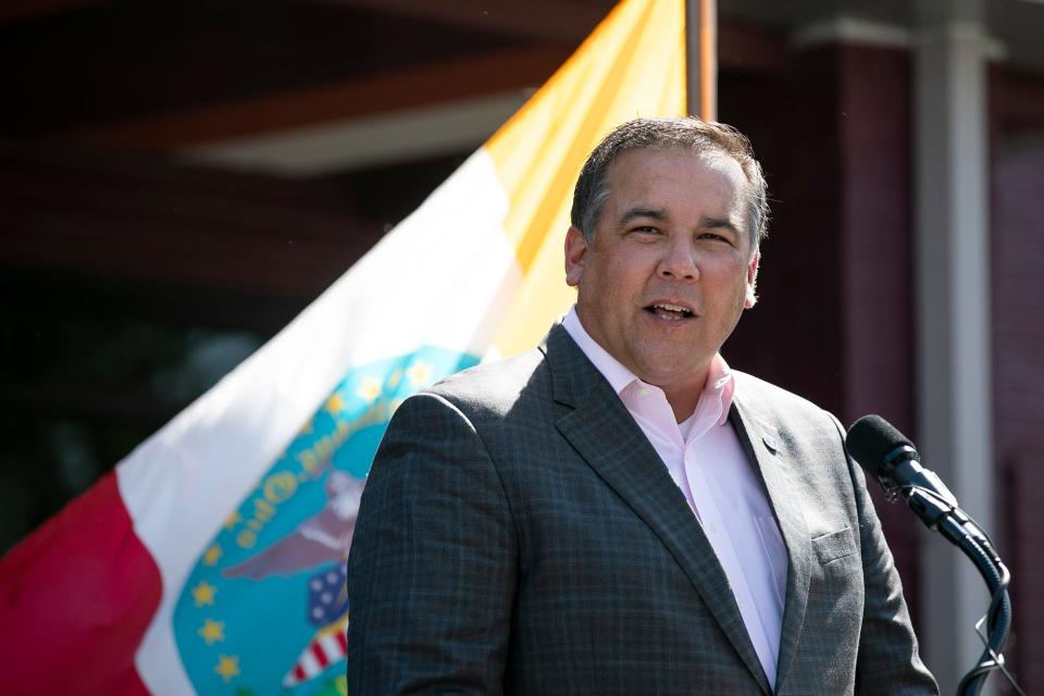 Columbus Mayor Andrew J. Ginther, in a joint statement made with leaders of several other communities in central Ohio, said that mask requirements could be lifted in the "very near future."