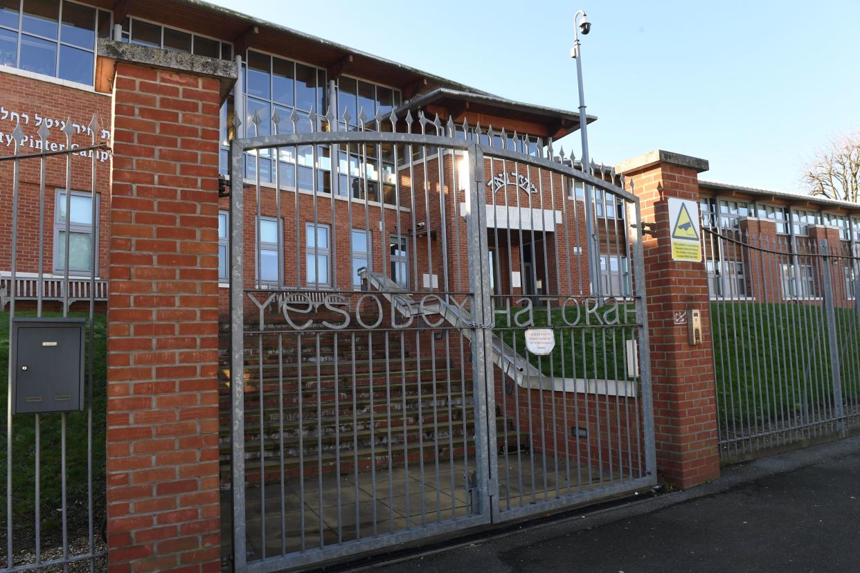 The Yesodey Hatorah Secondary Girls School in Stamford Hill, north London, where the wedding party took place (PA)