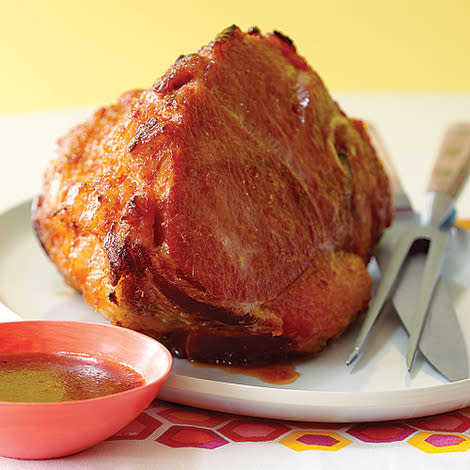 Baked Ham with Sticky Meyer Lemon-Spice Glaze