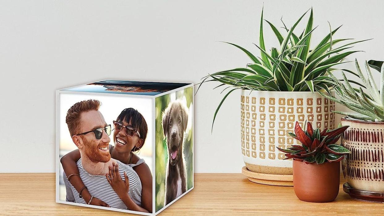 roundup of photo gift ideas, photo cube
