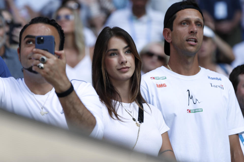 Zverevs Freundin Brenda Patea sitzt während den Matches in der Box. (Bild: Reuters)