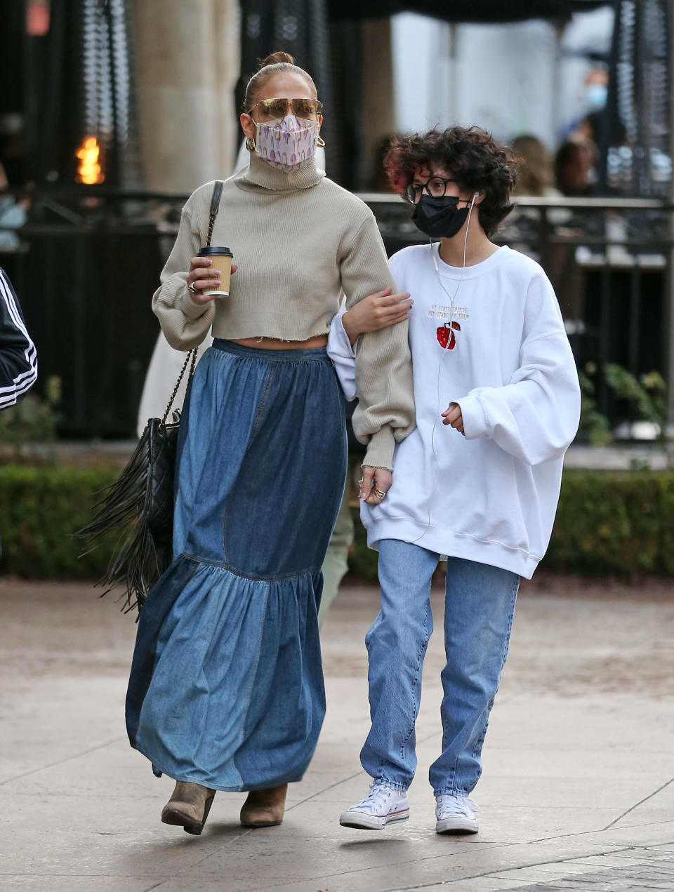 Jennifer Lopez and her daughter go shopping at The Grove in Los Angeles on Jan. 15. - Credit: TheCelebrityfinder/MEGA