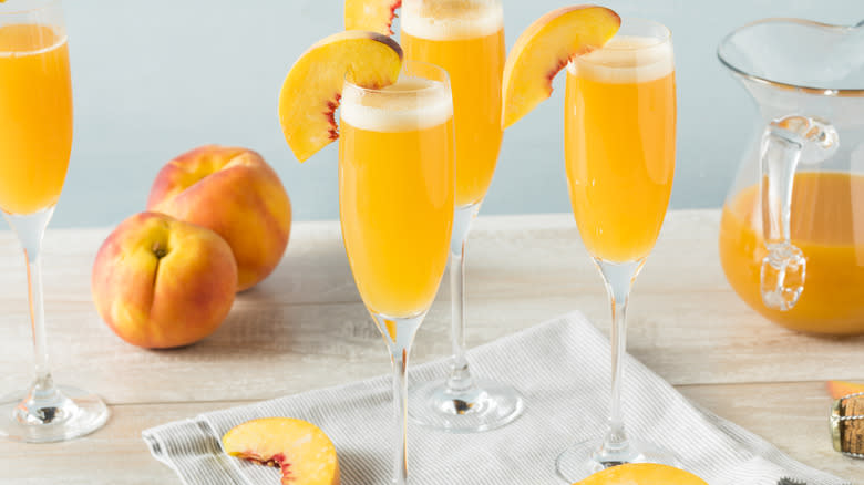 Orange drink in tall glass