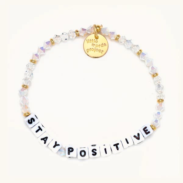 Little Words Project Stay Positive Beaded Bracelet