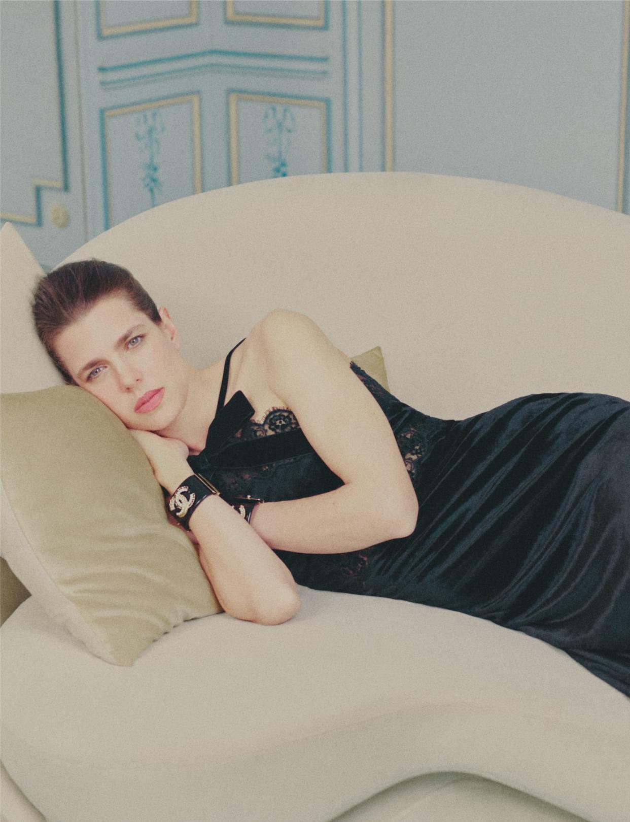 Charlotte Casiraghi, a Chanel ambassador, in its pre-fall campaign. - Credit: Smith/Courtesy of Chanel