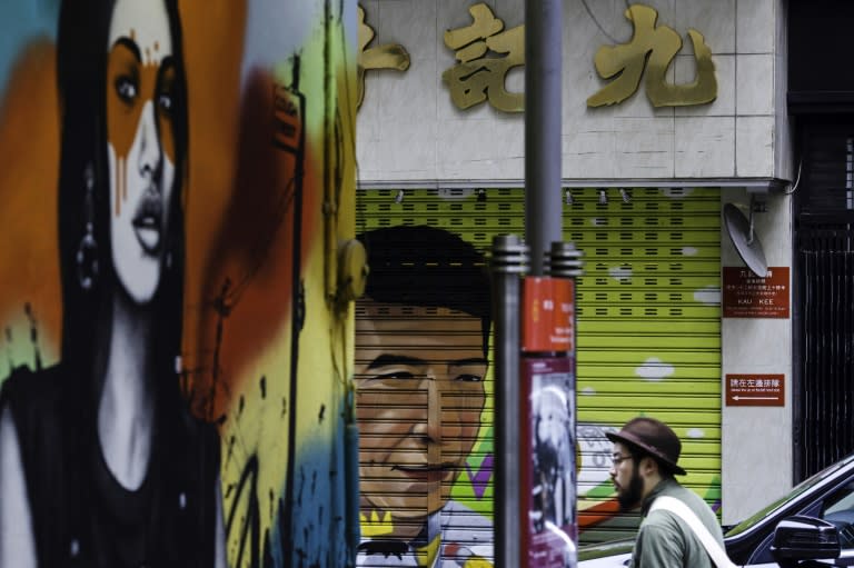 Hong Kong's limited public art scene includes street murals