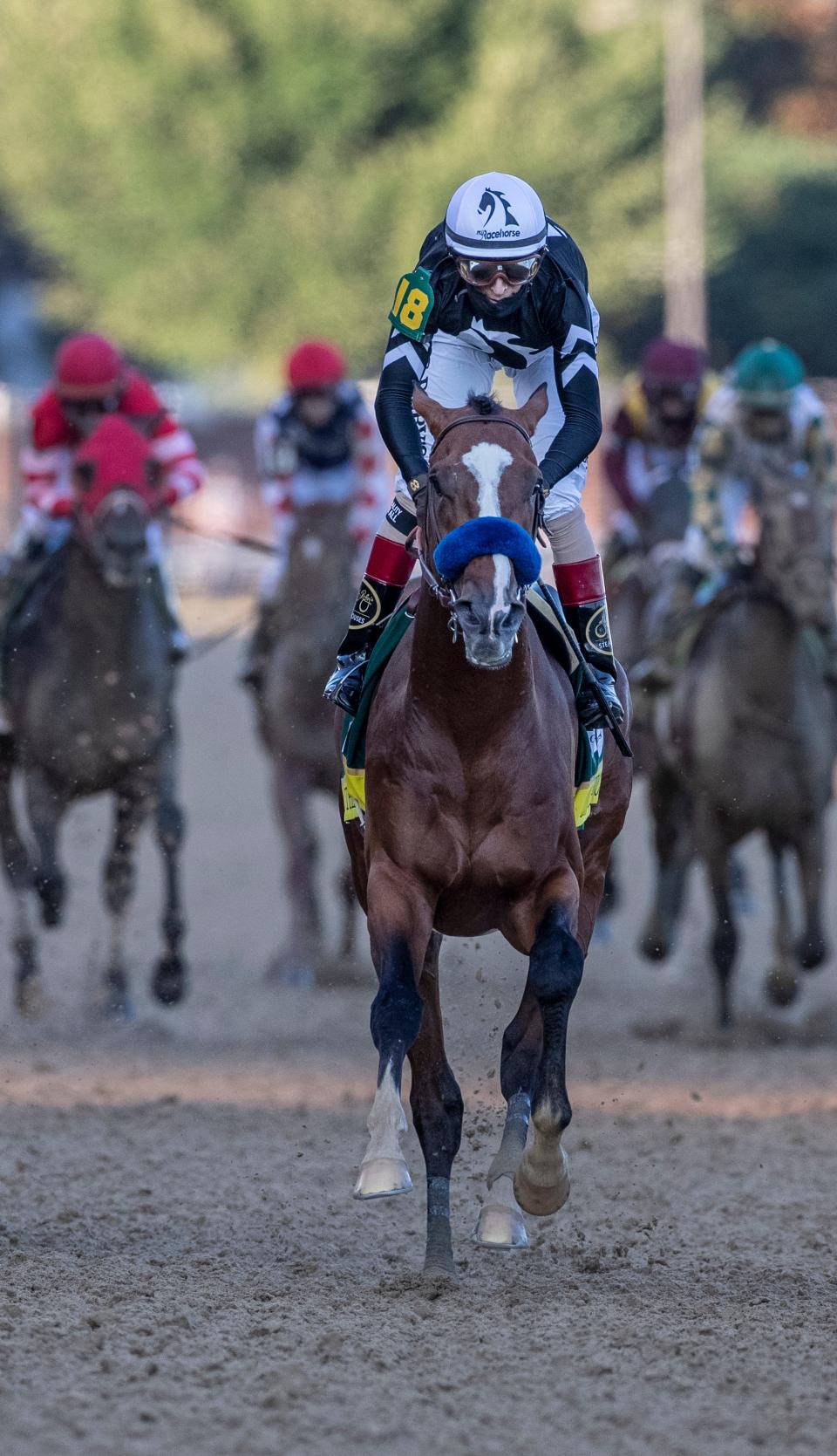 Authentic, trained by Bob Baffert wins the Kentucky Derby with jockey John Velazquez aboard. Sept. 5, 2020