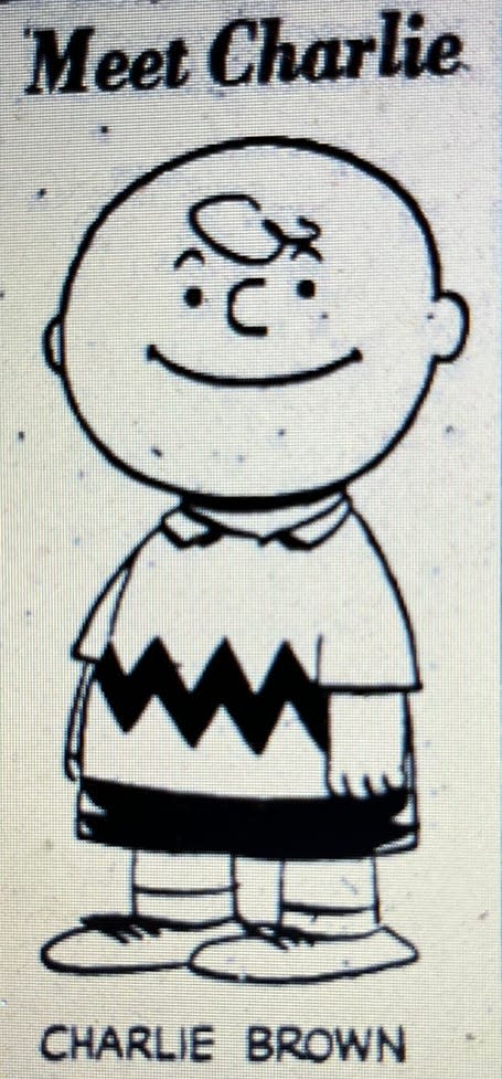 Charlie Brown was featured in one of the promo ads prior to the Repository publishing the comic strip "Peanuts" in 1958.