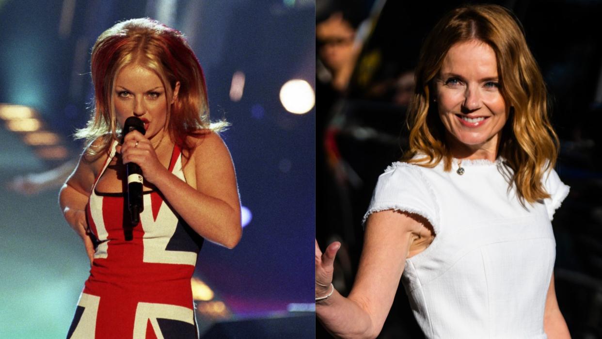  Ginger spice in union jack dress. 