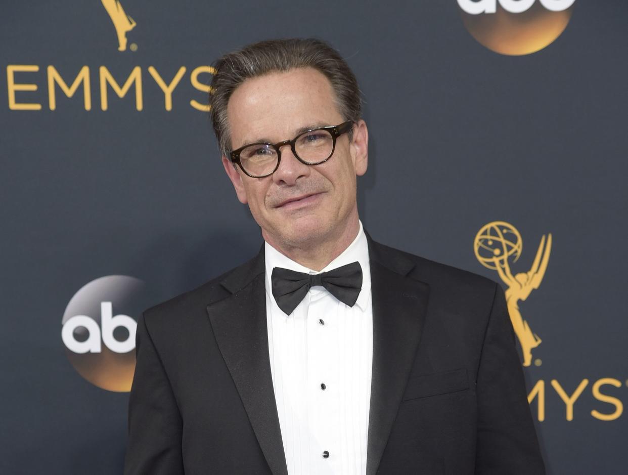 Peter Scolari arrives at the 68th Primetime Emmy Awards in Los Angeles on Sept. 18, 2016. 