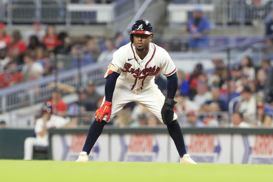 Atlanta Braves second baseman Ozzie Albies (1) has fantasy value