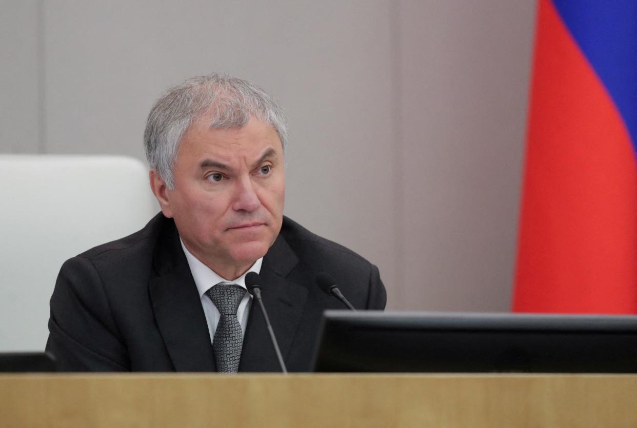 Vyacheslav Volodin, Chairman of Russia's State Duma lower house of parliament (via REUTERS)