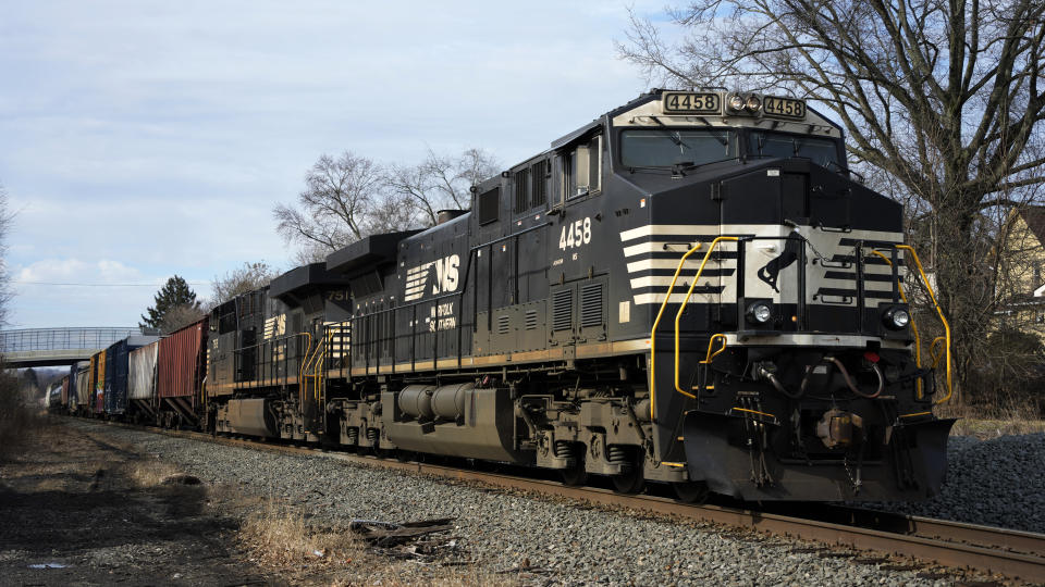 A Norfolk Southern freight train