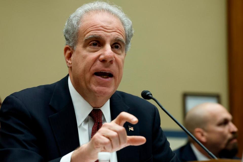 PHOTO: Michael Horowitz, chair of the Pandemic Response Accountability Committee testifies during a House Oversight and Reform Committee hearing in the Rayburn House Office Building on Feb. 01, 2023 in Washington, DC.  (Anna Moneymaker/Getty Images)