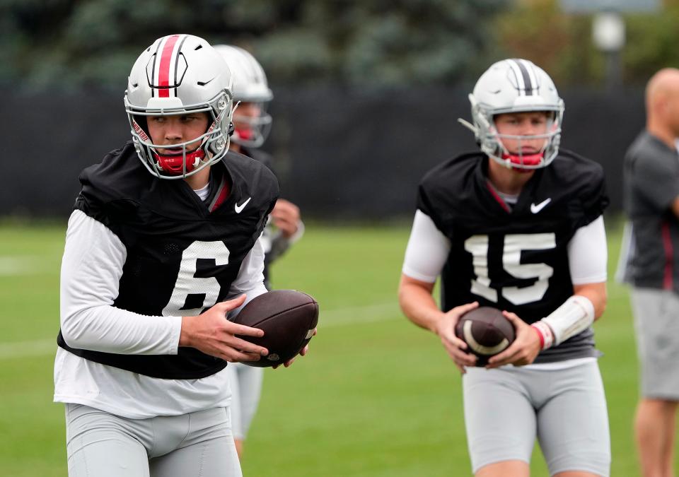 Ohio State coach Ryan Day provide update on quarterback competition