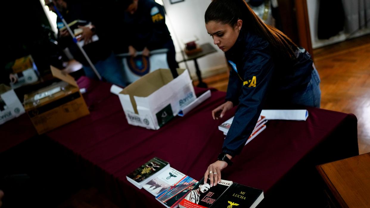  Police show seized Nazi propaganda materials from Argentinian online bookshop 