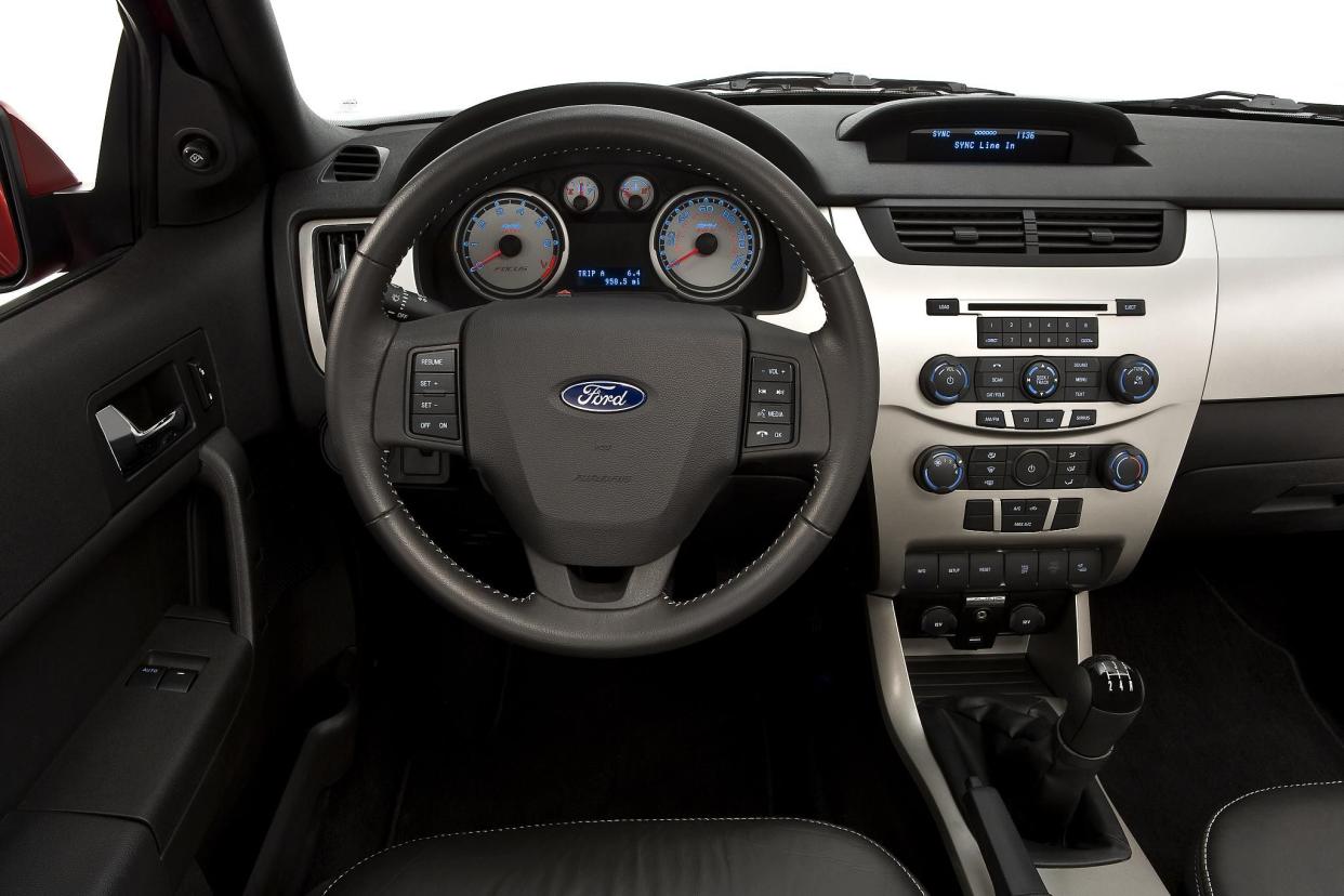 Interior of a 2009 manual Ford Focus